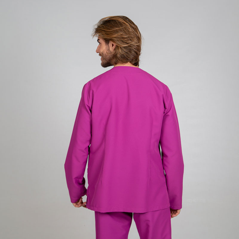 Casaca de microfibra Néstor malva corchete oculto - Gary's