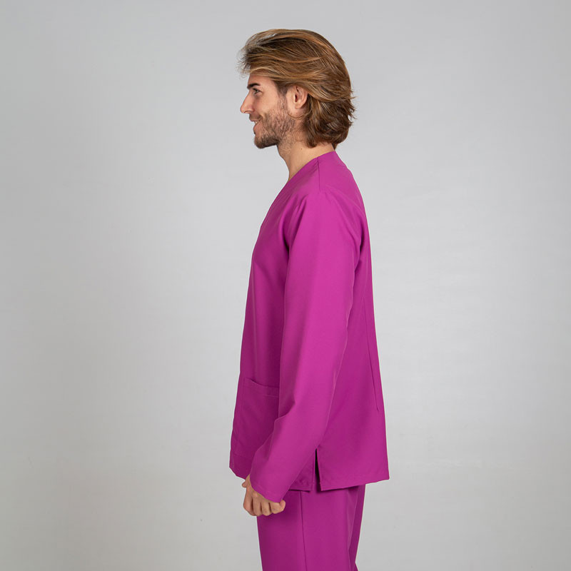 Casaca de microfibra Néstor malva corchete oculto - Gary's