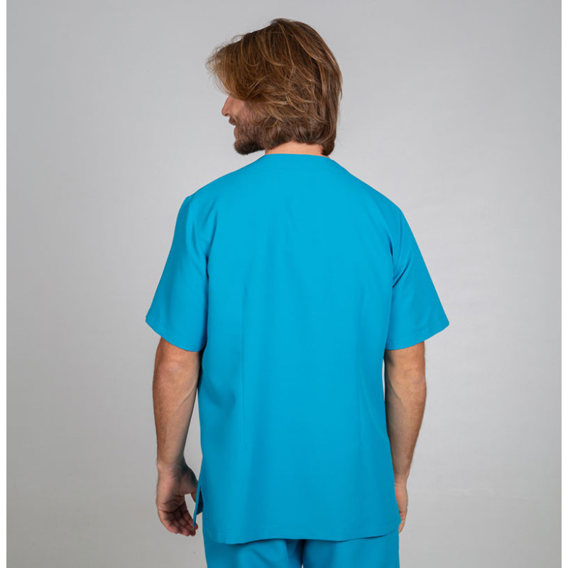 Casaca para enfermeros color turquesa - Uniforme sanitario de microfibra