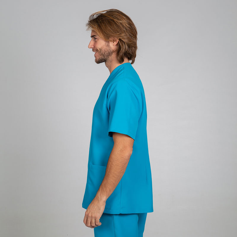 Chaqueta para comercio Hugo de microfibra turquesa Gary's - Envío en 24 / 48 horas