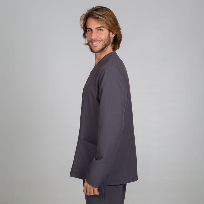 Chaqueta laboral Fabián de microfibra gris marengo - Gary's