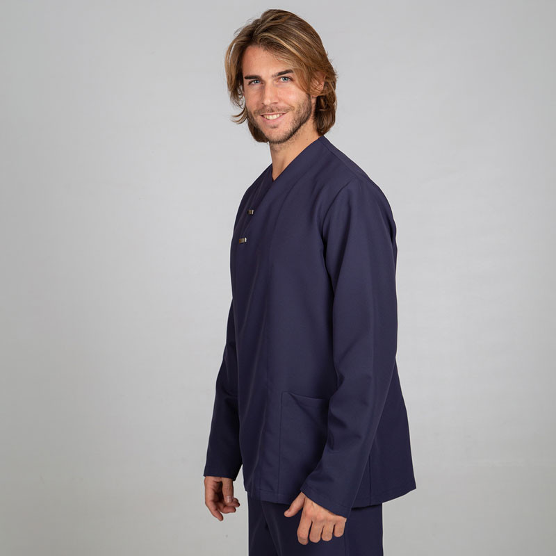 Chaqueta laboral Fabián de microfibra azul marino - Gary's