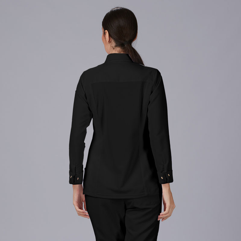 Chaqueta cocina NEGRA mujer con cuello Moral - Gary's