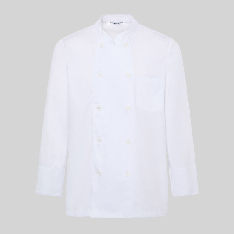 Chaqueta cocina básica blanca de manga larga - Gary's