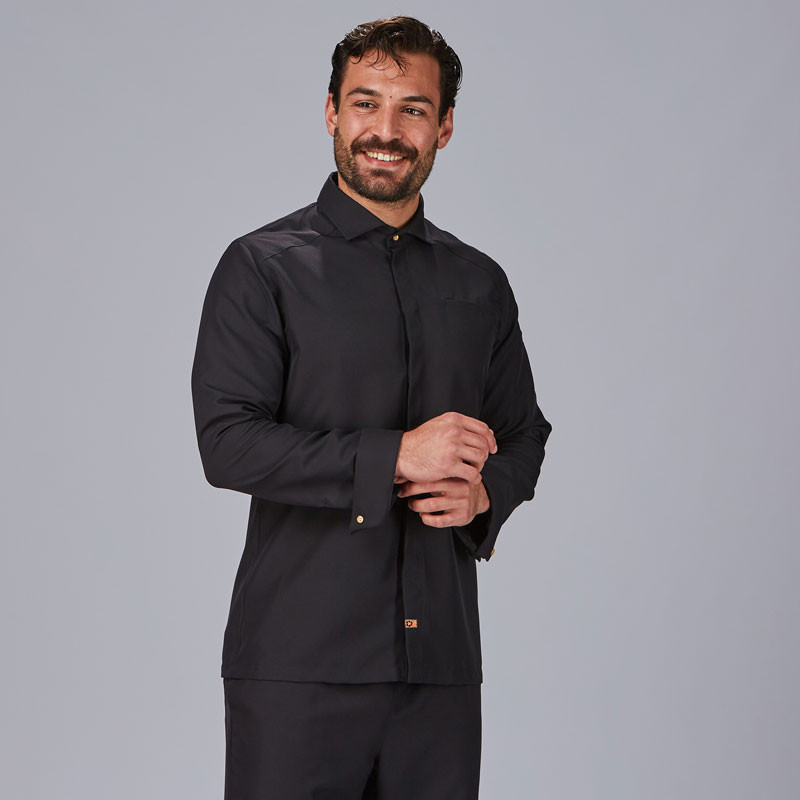 Chaqueta cocina negra para hombre Tommaso - Gary's 930035