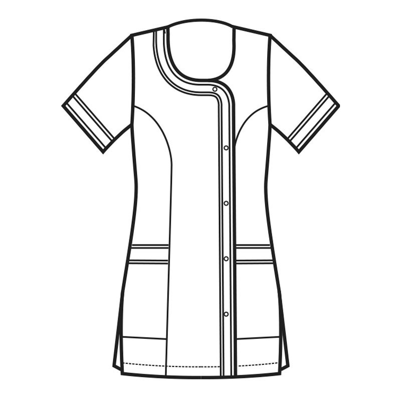 Casaca de mujer Brasilia blanca con detalle azul - Chaquetas enfermería