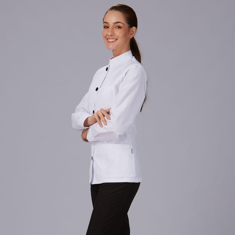 Chaqueta de camarera blanca cuello mao - Gary's