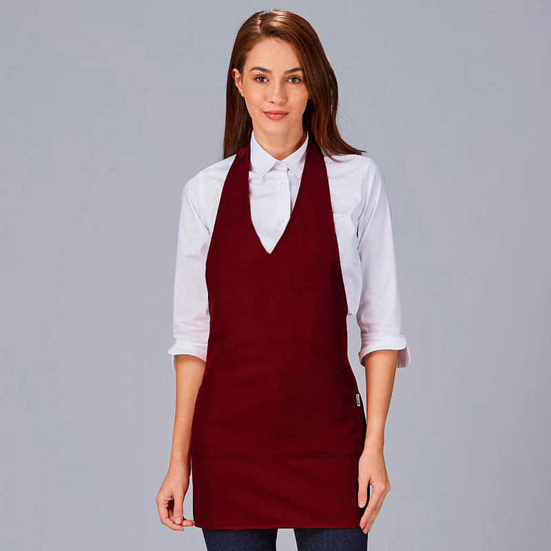 Delantal bistro escote de pico Gary's - Uniformes baratos para cafeterías y bares - Ropa de trabajo hostelería