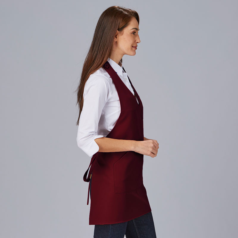 Delantal bistro escote de pico Gary's - Uniformes baratos para cafeterías y bares - Ropa de trabajo hostelería