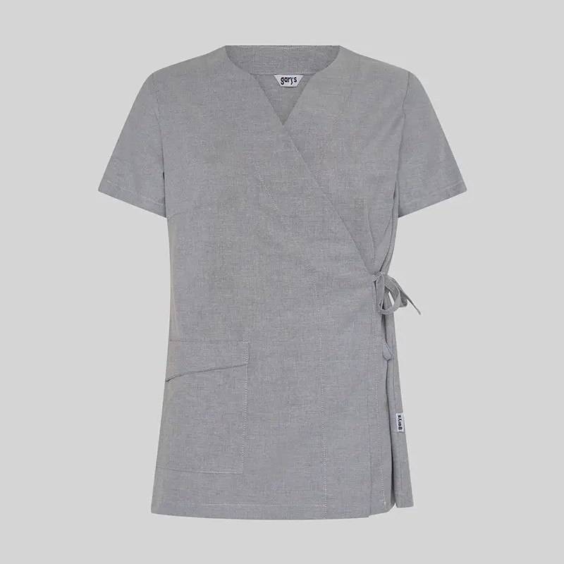 Casaca Kimono Camila gris en tejido Oxford - Gary's