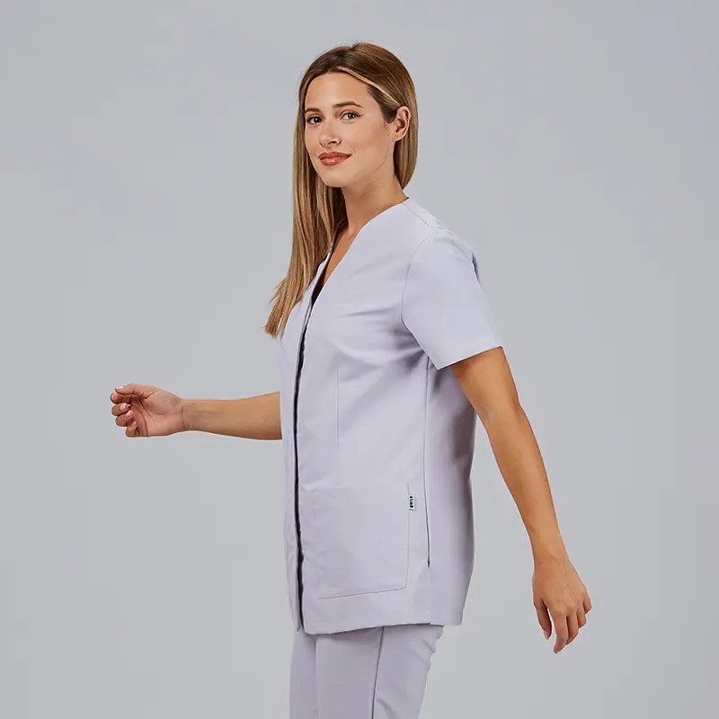 Casaca laboral de mujer Sonia gris perla - Gary's