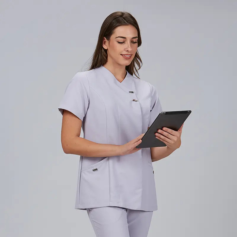 Casaca laboral de mujer gris perla Elena - Gary's