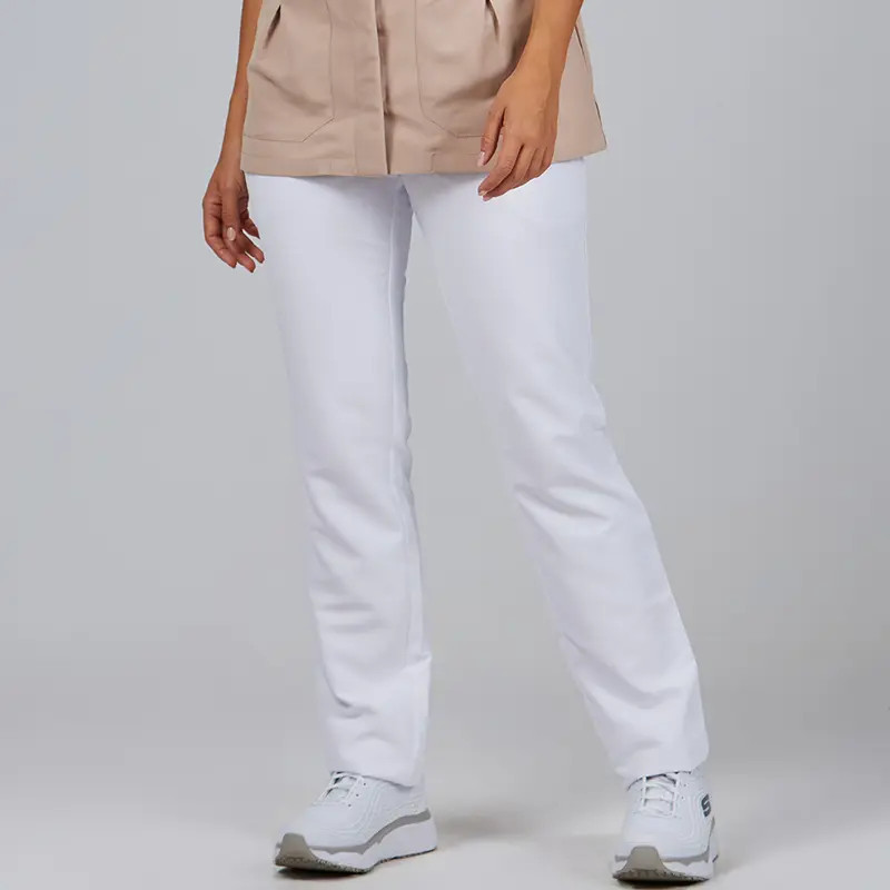 Pantalón pijama de microfibra blanco con goma y cordón Gary's - casadelasbatas.com