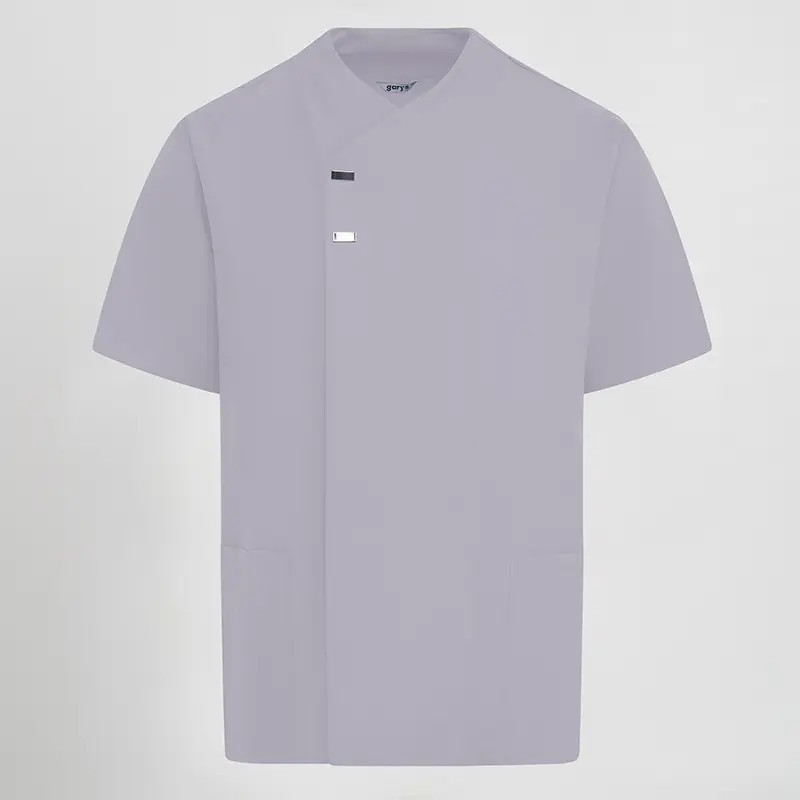 Casaca sanitaria de hombre gris perla Hugo - Gary's