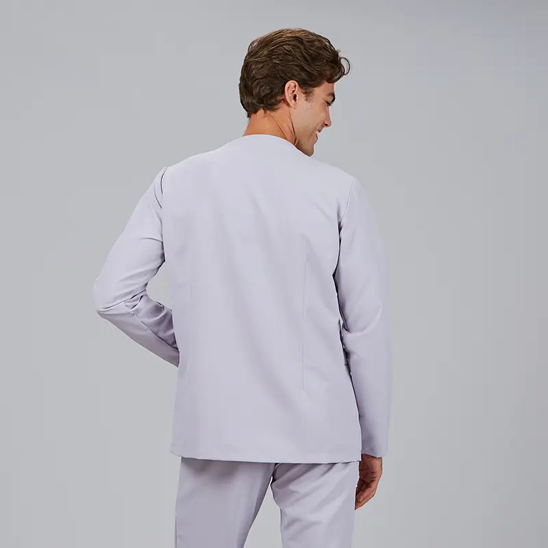 Chaqueta laboral de microfibra gris perla Fabián - Gary's