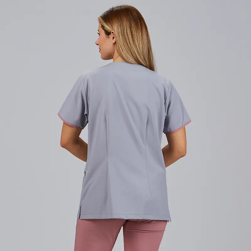 Casaca laboral mujer gris perla combinada Casilda - Gary's 600098