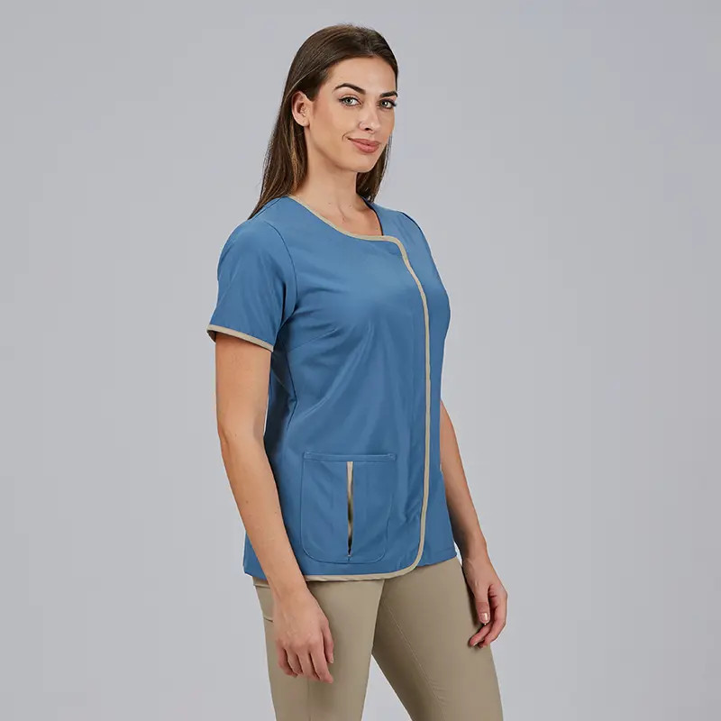 Casaca laboral mujer azul grisaceo combinada Casilda - Gary's