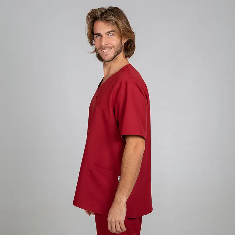 Camisola pijama de microfibra Nerea burdeos - Gary's