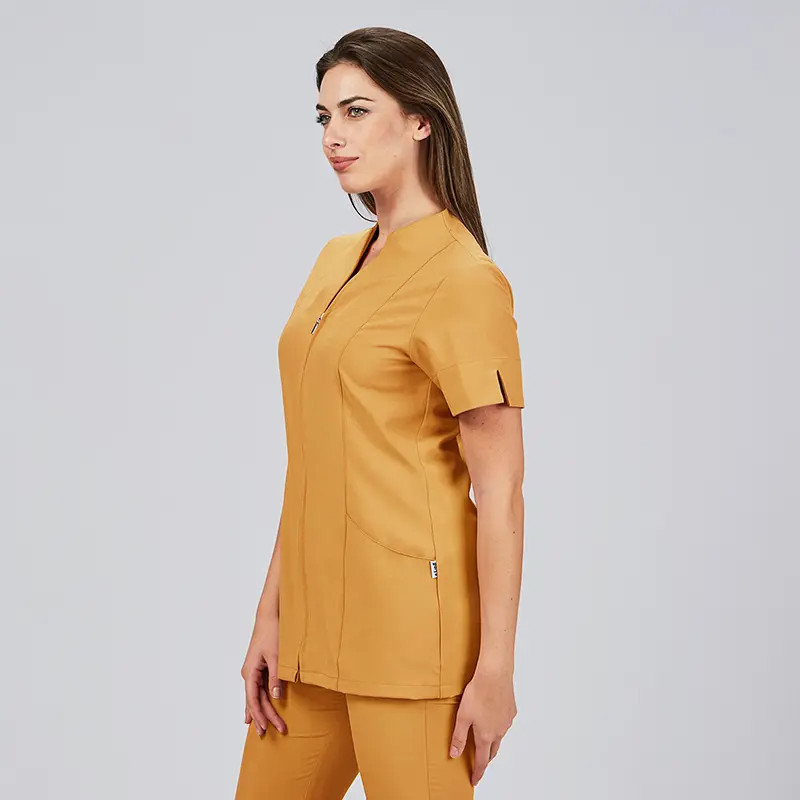 Casaca laboral abierta color albero de microfibra 360 Yanira - Gary's 662200