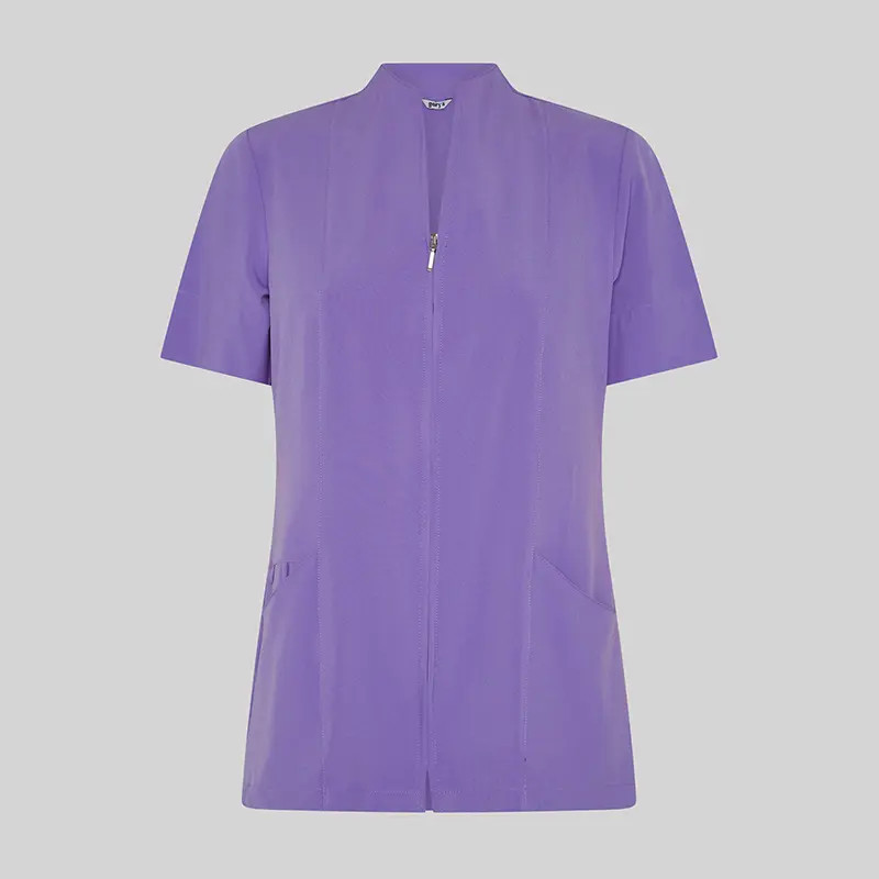 Casaca laboral abierta Yanira microfibra 360 lila - Gary's 662200