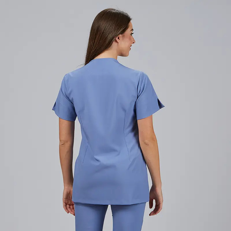 Casaca laboral celeste de microfibra 360 Yanira - Gary's 662200