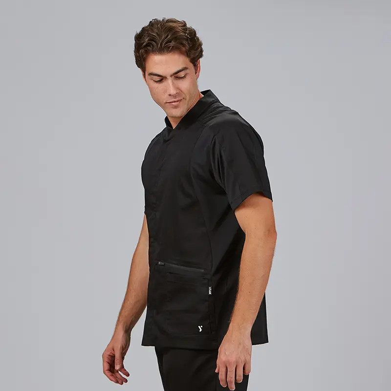 Chaqueta hombre corchetes ocultos negra Jesua - Gary's