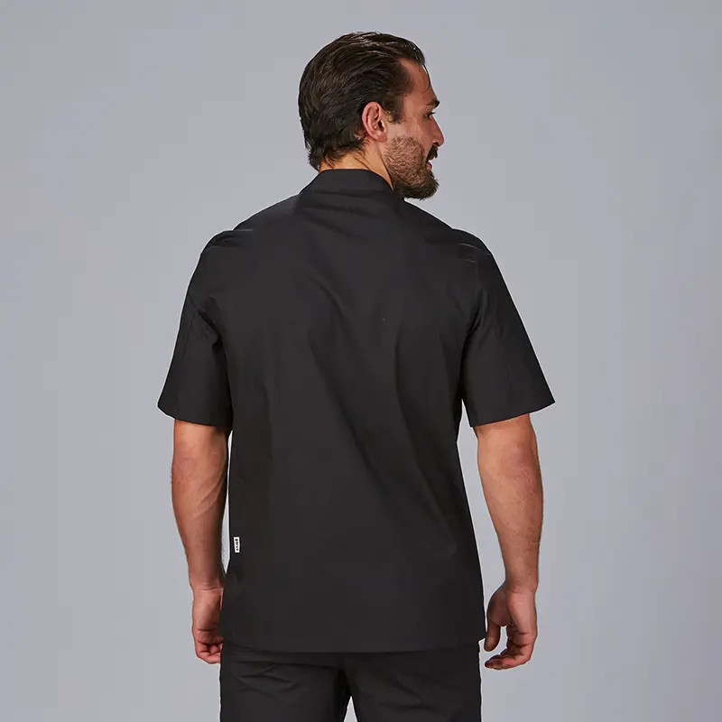 Chaqueta cocina unisex popelín fino negro - Gary's 917A01