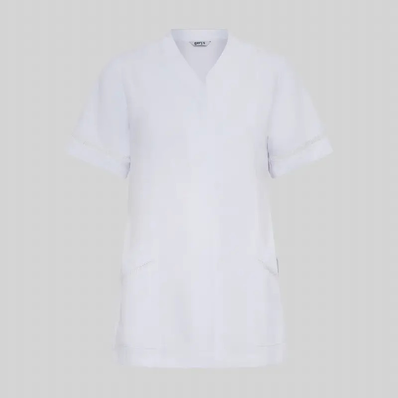 Chaqueta microfibra blanca con adornos Fátima - Gary's