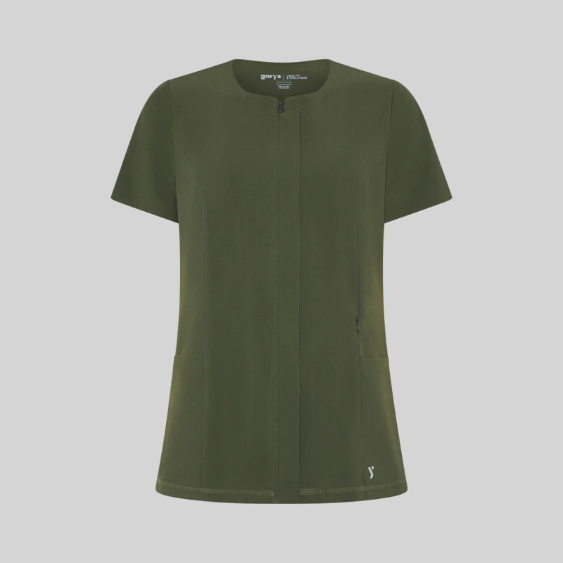 Chaqueta laboral mujer escote caja verde caqui Jana - Gary's