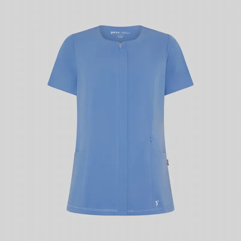Chaqueta laboral mujer escote caja celeste Jana - Gary's