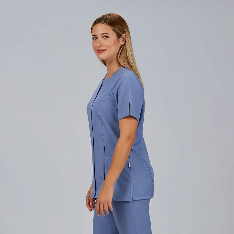 Chaqueta laboral mujer escote caja celeste Jana - Gary's