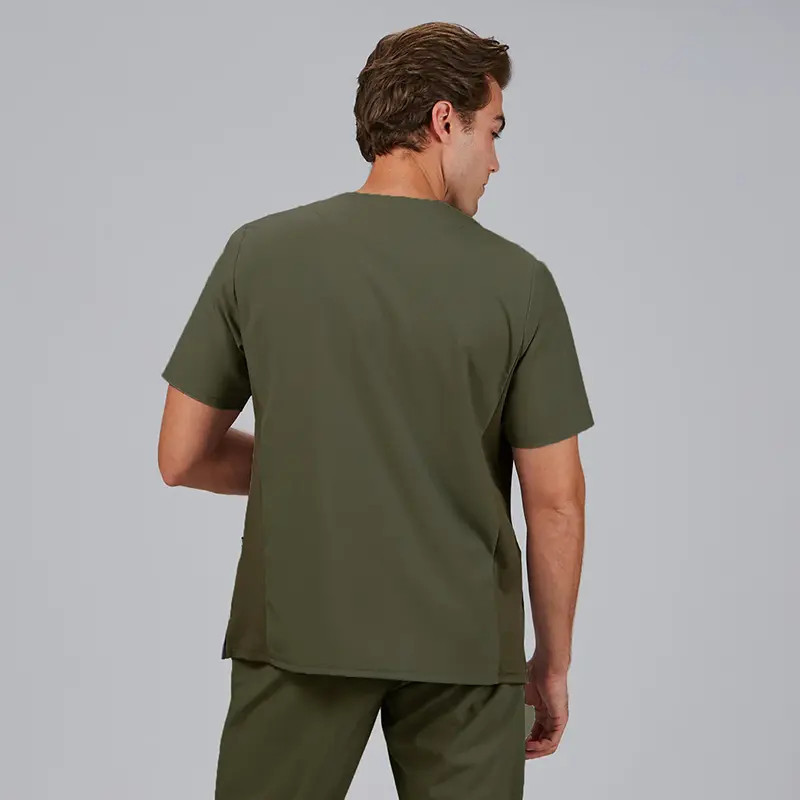 Chaqueta laboral hombre escote caja verde caqui Joan - Gary's
