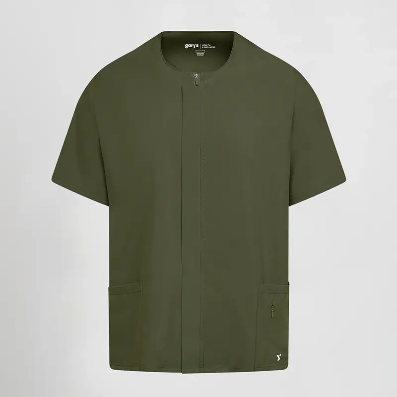 Chaqueta laboral hombre escote caja verde caqui Joan - Gary's