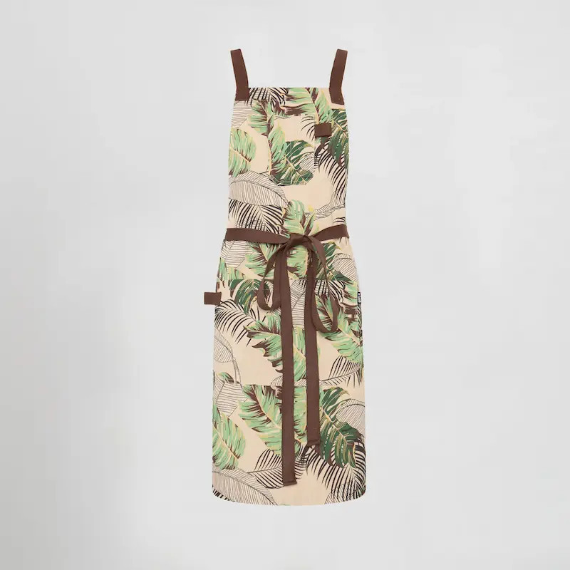 Delantal con peto estampado hojas  - Gary's 100035