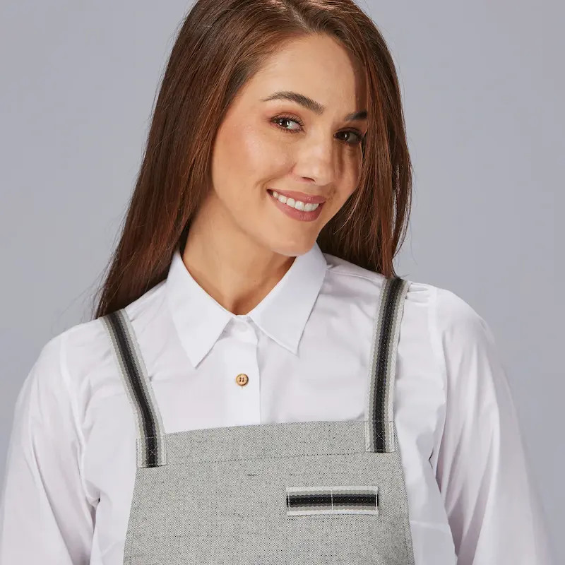 Delantal peto con cinta rayas - Gary's 100038
