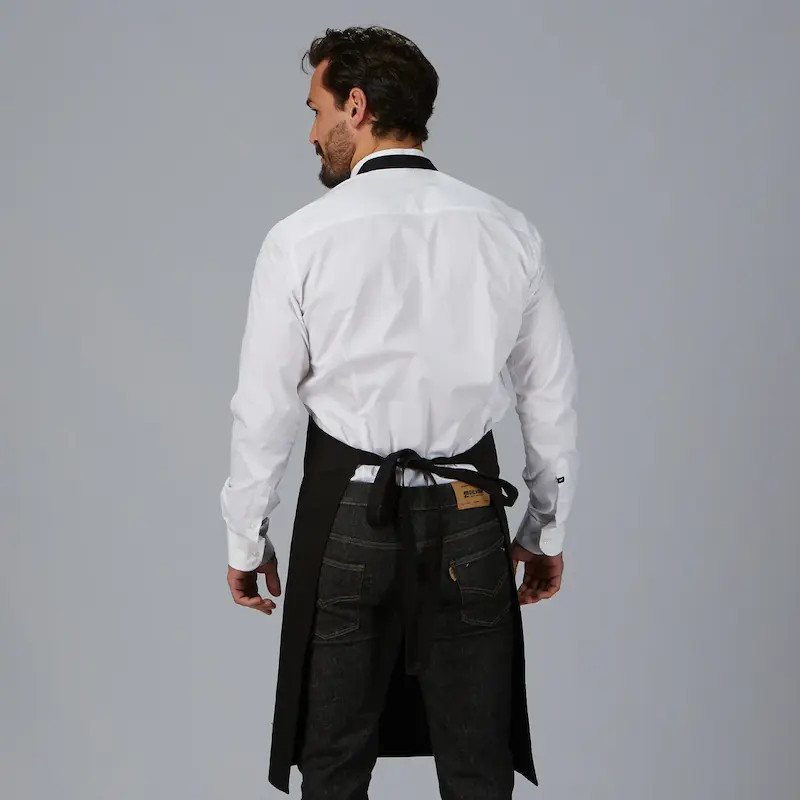 Delantal para hostelería bicolor con peto - Gary's 100042