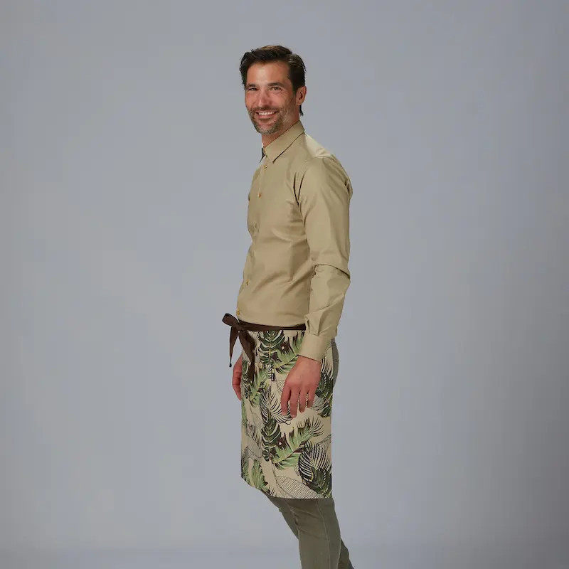 Delantal corto estampado hojas  - Gary's 100043