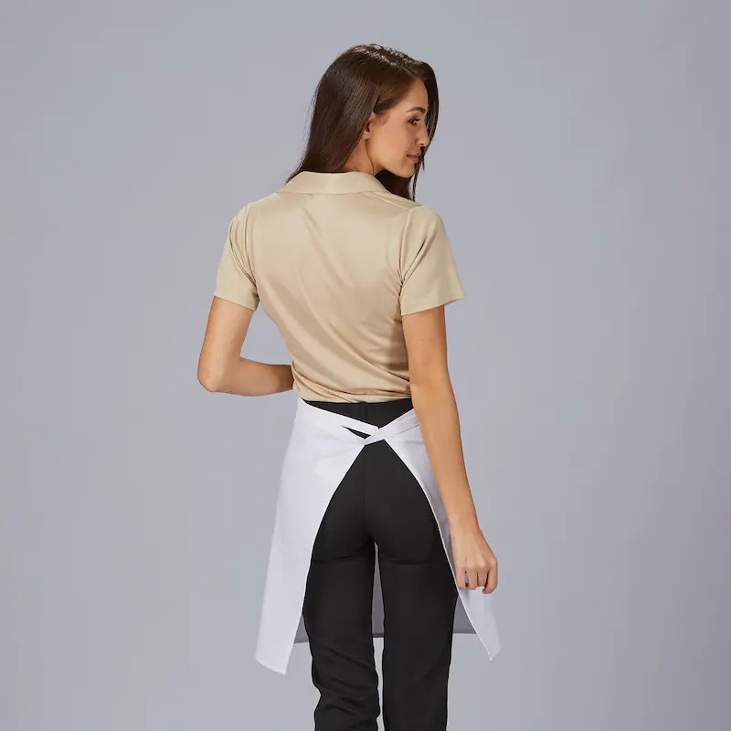 Delantal sin peto barato sin bolsillos Gary's - Uniformes para cocina, cafeterías y bares