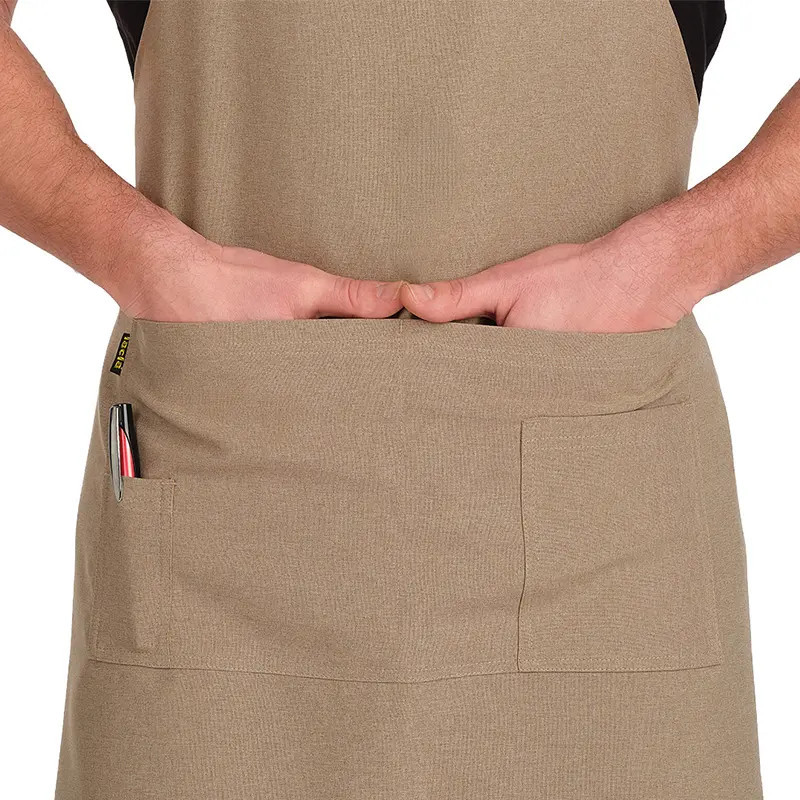 Delantal con peto tejido vigoré unisex - Lacla