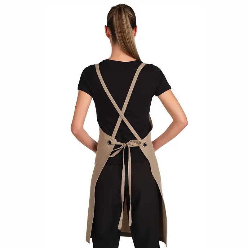 Delantal cruzado tejido vigoré unisex - Lacla