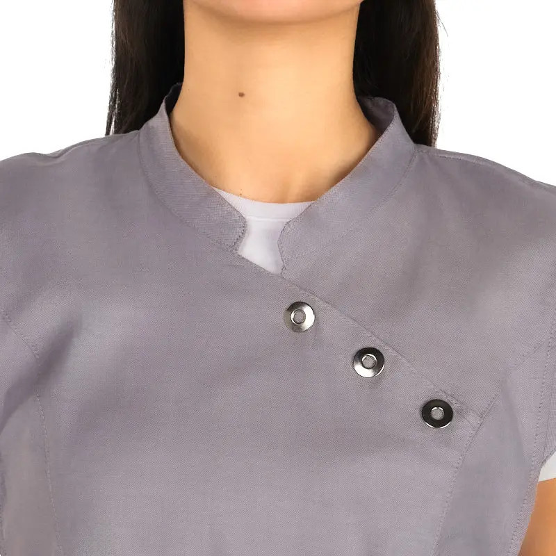 Estola gris cuello mao Lacla - Casullas para peluquerías, centros de estética y comercios