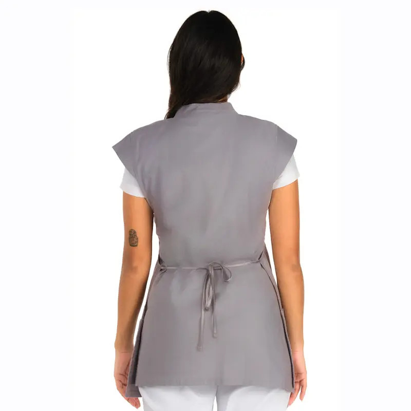 Estola gris cuello mao Lacla - Casullas para peluquerías, centros de estética y comercios