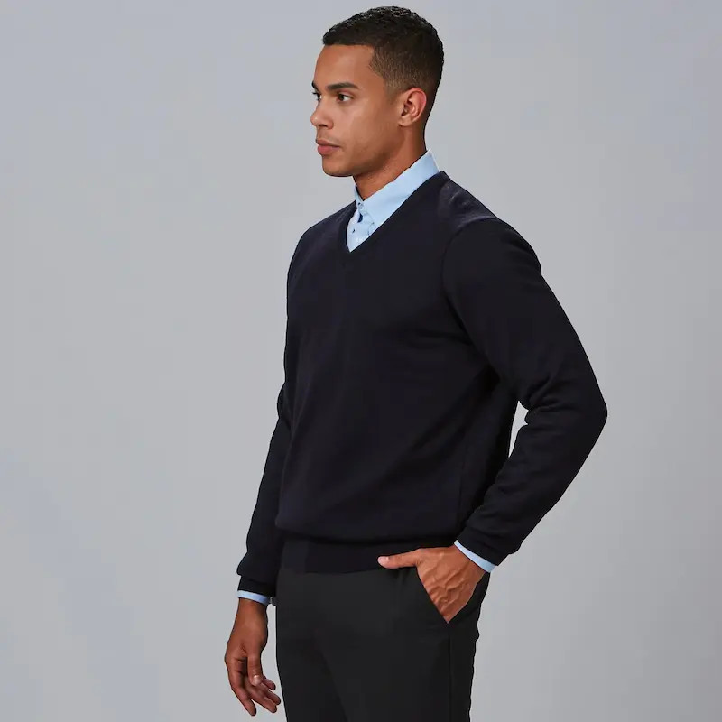 Jersey laboral de punto marino con cuello pico - Gary's