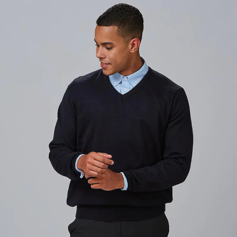 Jersey laboral de punto marino con cuello pico - Gary's