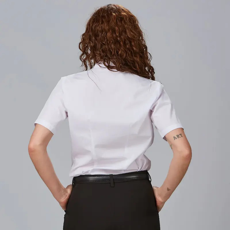 Camisa mujer cuello mao de manga corta blanca - Gary's 288300