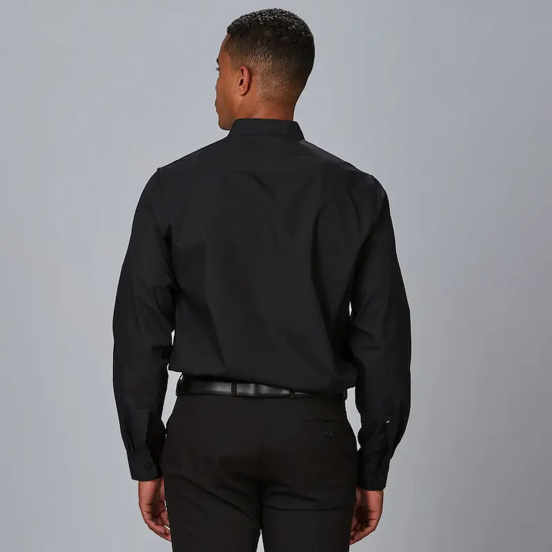 Camisa hostelería cuello mao negra manga larga - Gary's 296000