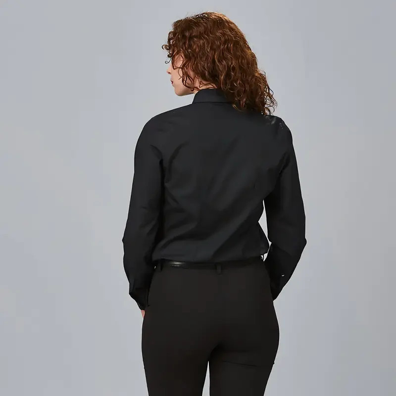 Camisa hostelería mujer de manga larga negra - Gary's 288100