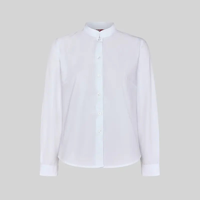 Camisa hostelería mujer cuello mao blanca manga larga- Gary's 288200
