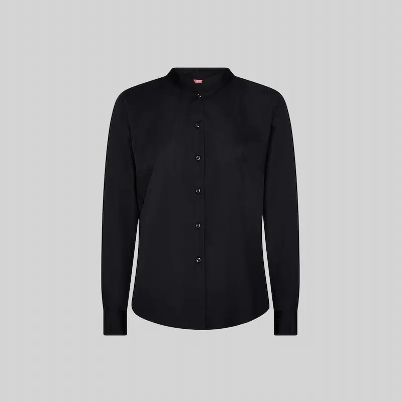 Camisa hostelería mujer cuello mao negra manga larga - Gary's 288200