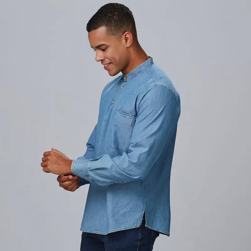Original camisa tejana para camarero Slim Fit Romeo